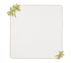 Palmera Napkin in White, Green & Gold, Set of 4