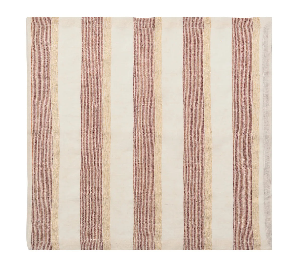 Broad Stripe Napkin in Brown & White, Set of 4