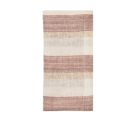 Broad Stripe Napkin in Brown & White, Set of 4
