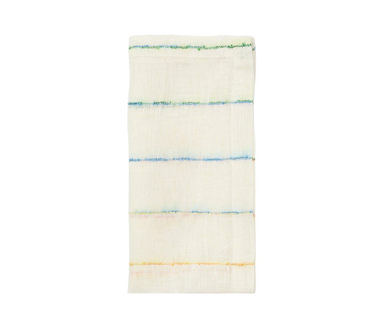 Kim Seybert Dash Napkin in White & Multi, Set of 4