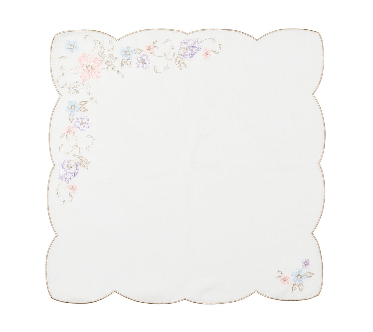 Printemps Napkin in White & Multi, Set of 4