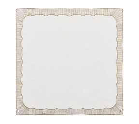 Frame Napkin in White, Gold & Silver, Set of 4