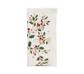 Holly Napkin in White, Red & Green, Set of 4