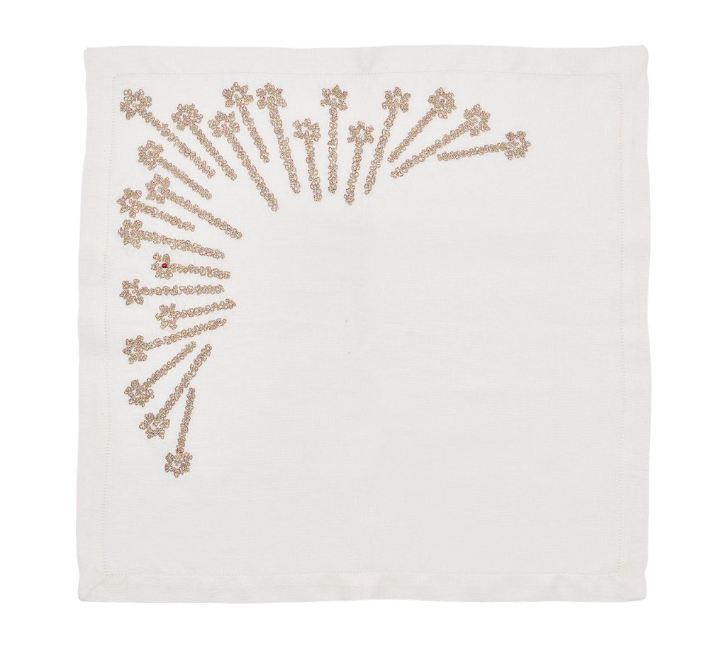 Kim Seybert, Inc.Lumiere Napkin in White & Multi, Set of 4 in a Gift BoxNapkins