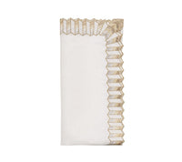 Kim Seybert, Inc.Etoile Napkin in White, Gold & Silver, Set of 4 in a Gift BoxNapkins