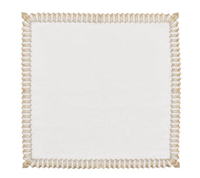 Etoile Napkin in White, Gold & Silver, Set of 4 in a Gift Box