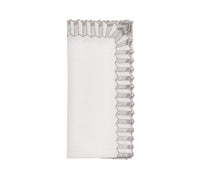 Kim Seybert, Inc.Etoile Napkin in White & Silver, Set of 4 in a Gift BoxNapkins