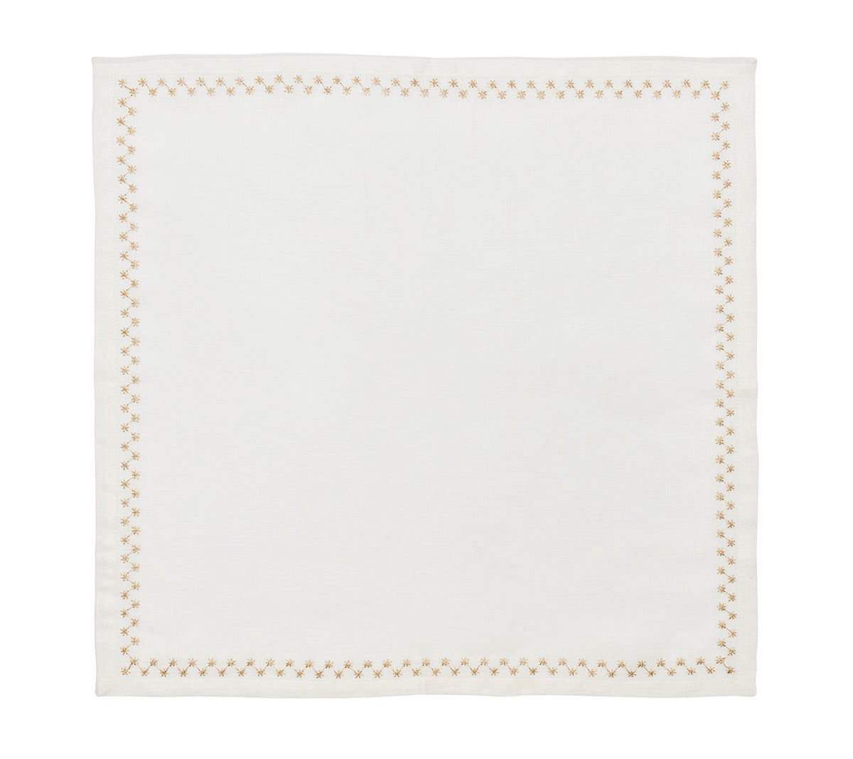 Starry Night Napkin in White & Gold, Set of 4