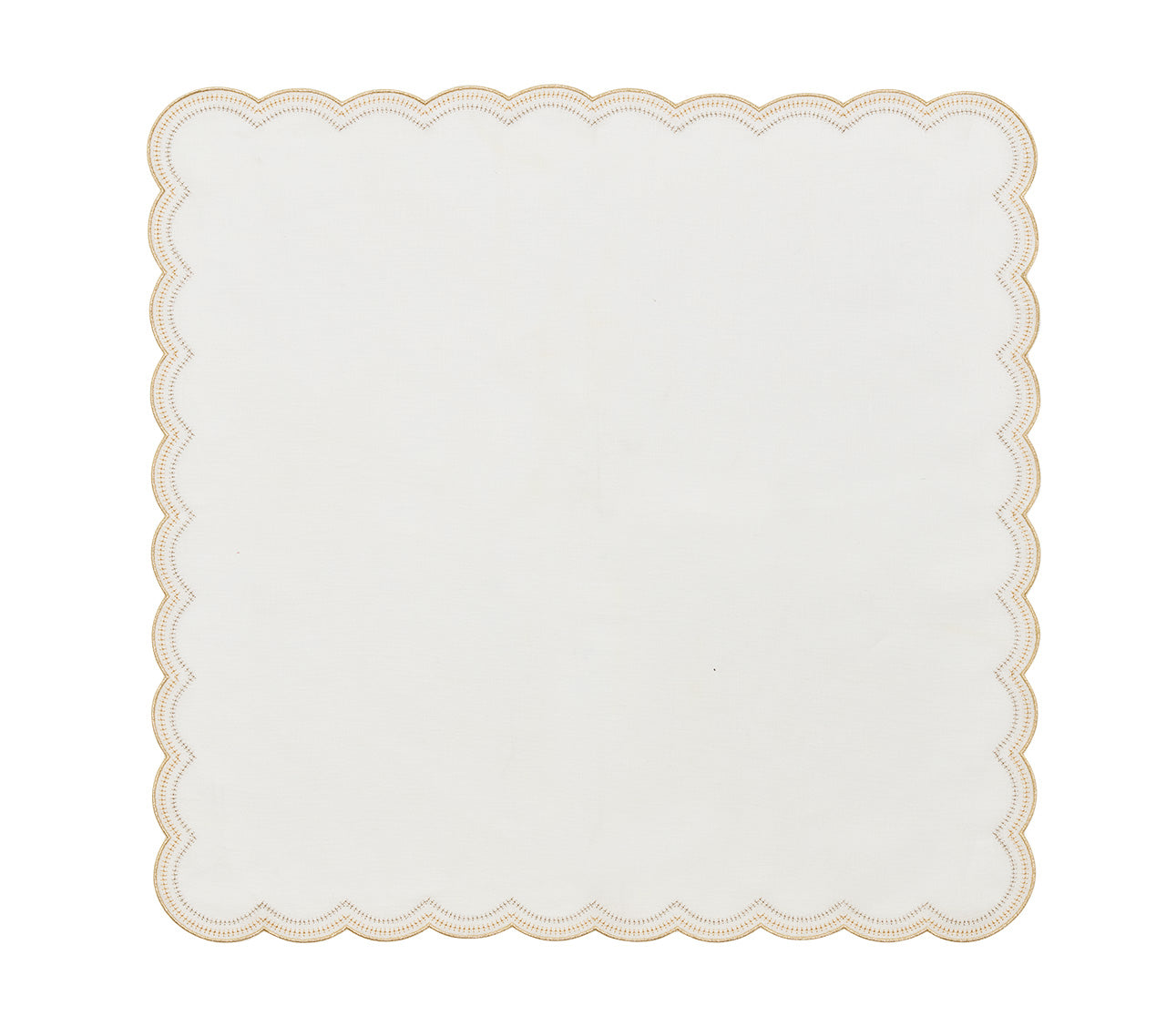 Lune Napkin in White, Gold & Silver, Set of 4