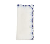 Lune Napkin in White & Navy, Set of 4