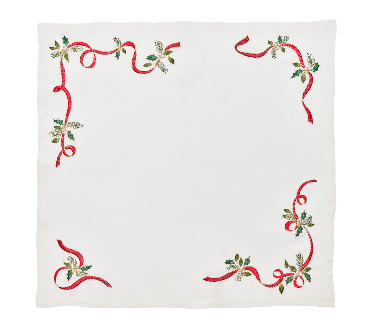 Xmas Ribbon Napkins, Set of 4