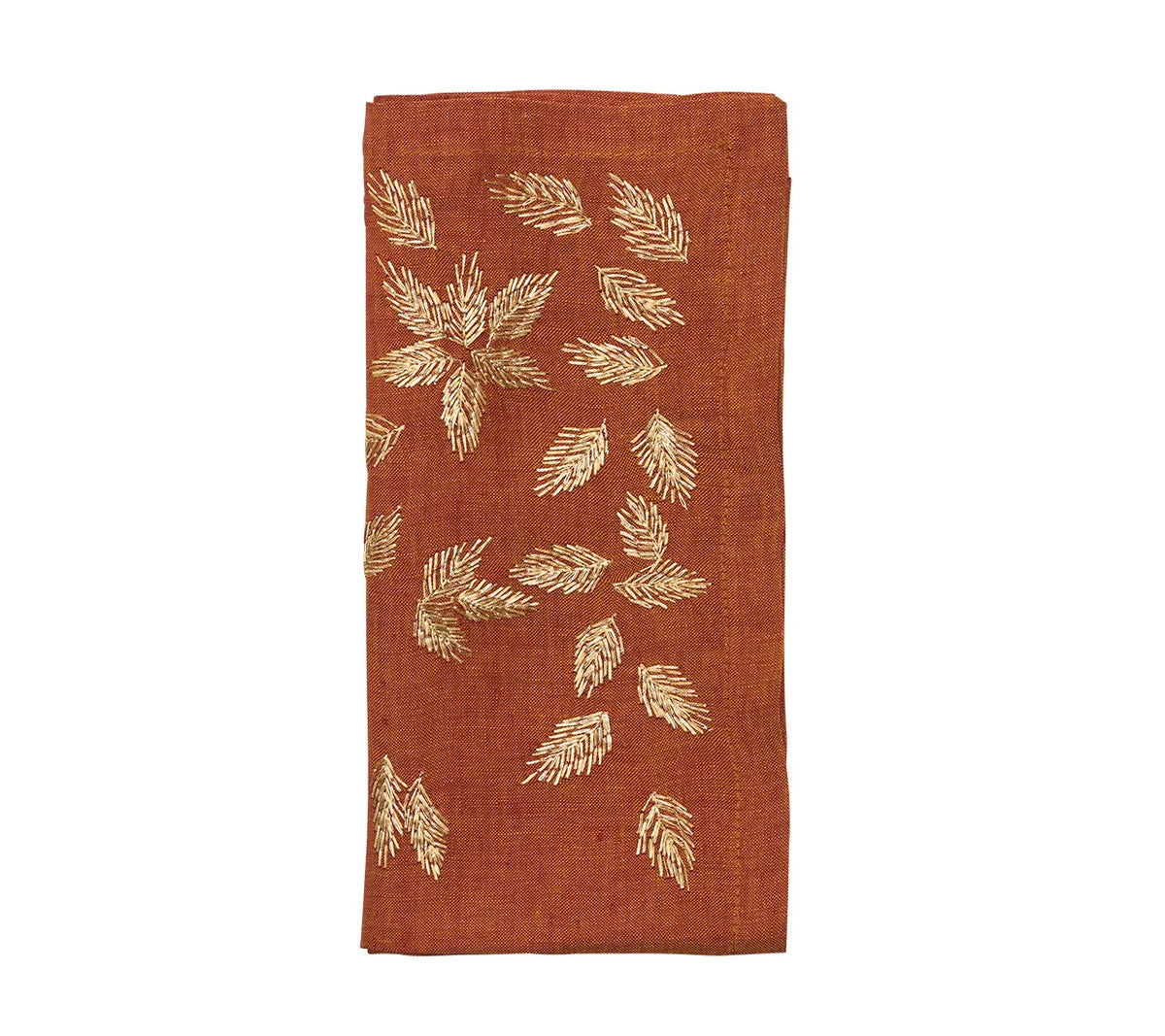 Gilded Breeze Napkin in Rust & Gold, Set of 4