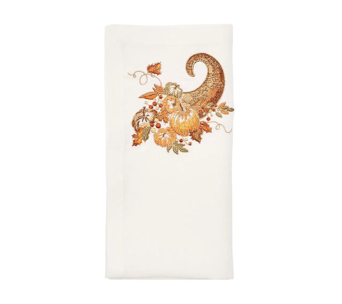 Cornucopia Napkin in White & Multi, Set of 4