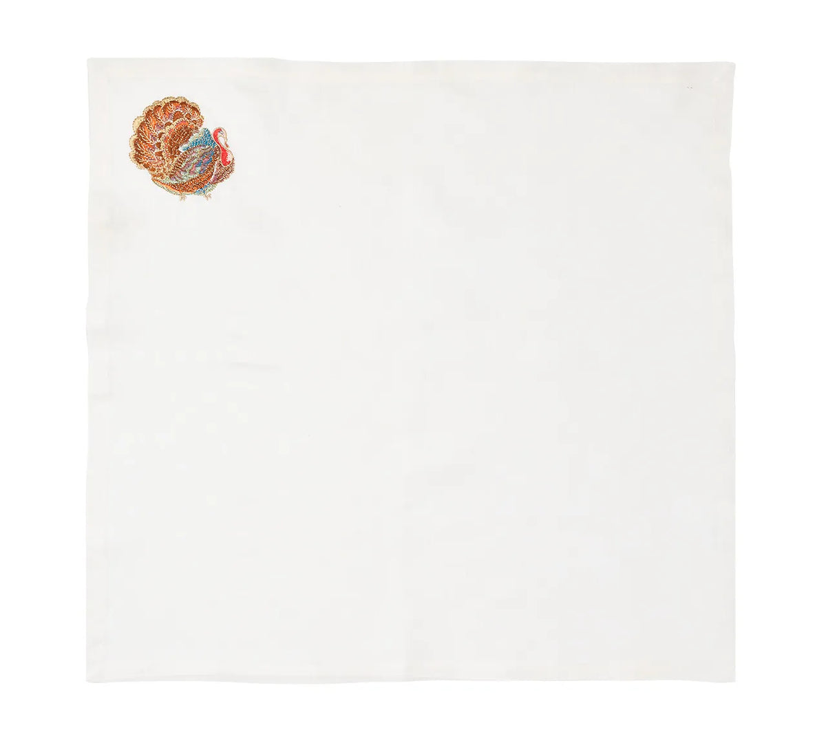 Gobble Napkin in White & Multi, Set of 4