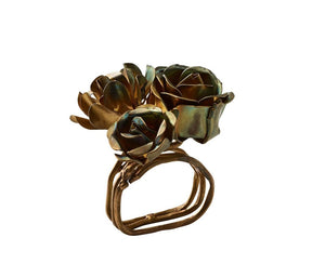 Kim Seybert, Inc.Bouquet Napkin Ring in Gold, Set of 4