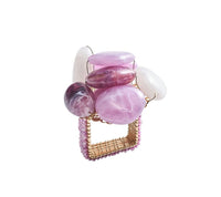 Sea Stone Napkin Ring in Lilac, Set of 4
