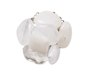 Kim Seybert Luxury Sea Stone Napkin Ring in White