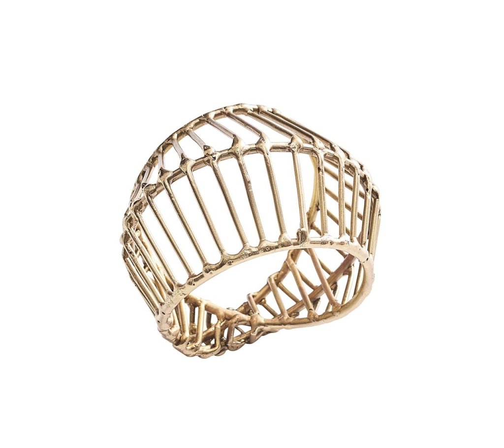 Kim Seybert, Inc.Cage Napkin Ring in Gold, Set of 4Napkin Rings