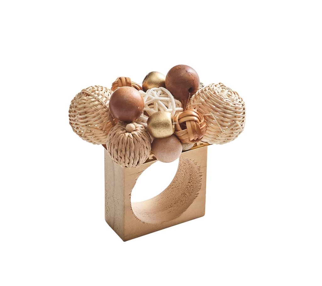Sample: Java Napkin Ring in Natural & Brown
