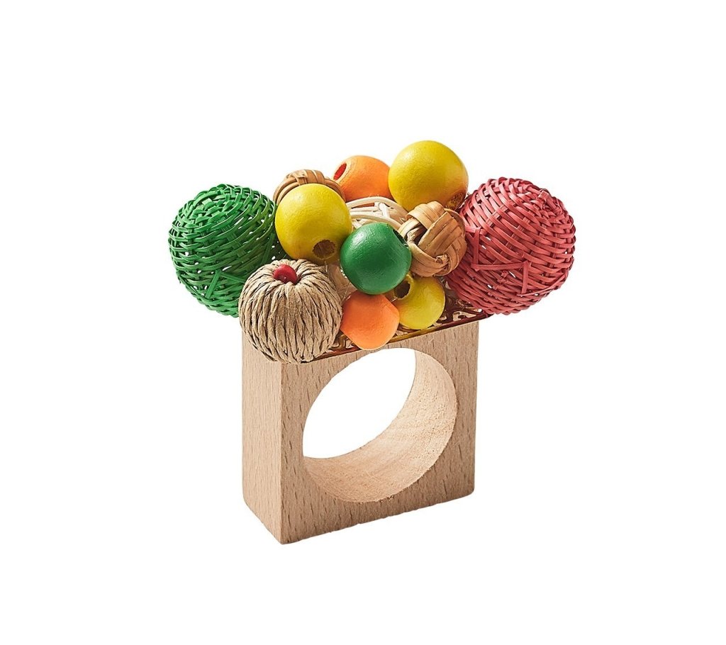 Sample: Java Napkin Ring in Natural, Yellow & Green