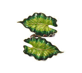 Kim Seybert, Inc.Fern Napkin Ring in Green & Gold, Set of 4 in a Gift BoxNapkin Rings