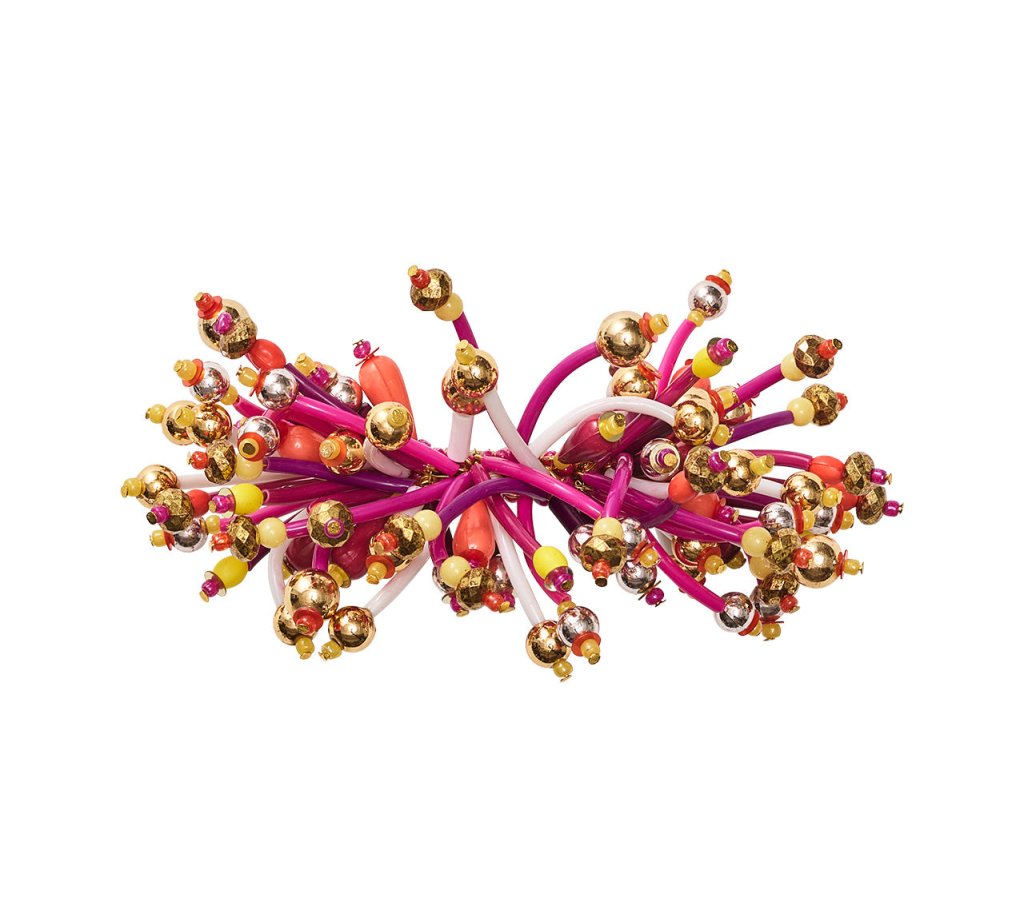 Kim Seybert, Inc.Fun Burst Napkin Ring in Pink, Orange & White, Set of 4Napkin Rings