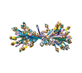 Kim Seybert, Inc.Fun Burst Napkin Ring in Turquoise, Lilac & White, Set of 4Napkin Rings