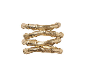 Kim Seybert, Inc.Bamboo Napkin Ring in Gold, Set of 4Napkin Rings