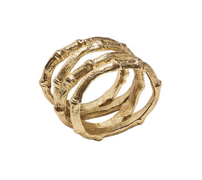 Kim Seybert Luxury Bamboo Napkin Ring in Gold