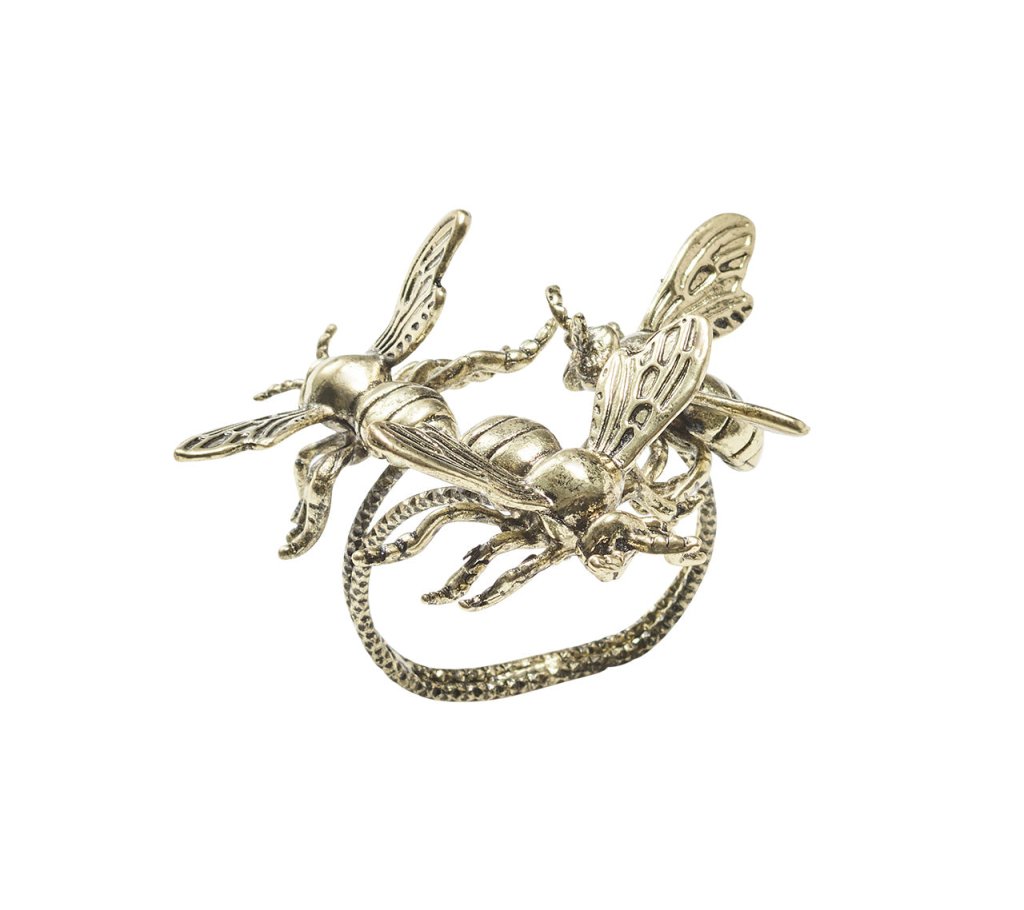 Sample: Hive Napkin Ring in Gold, Single Piece