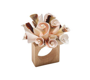 Kim Seybert, Inc.Seashell Burst Napkin Ring in Ivory & Natural, Set of 4Napkin Rings