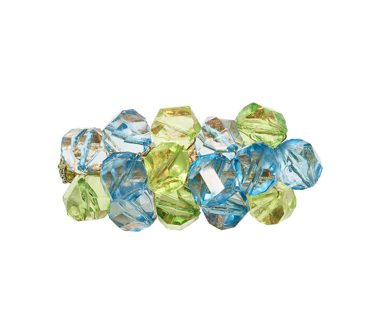 Pop Rocks Napkin Ring in Blue & Green, Set of 4