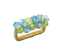 Pop Rocks Napkin Ring in Blue & Green, Set of 4