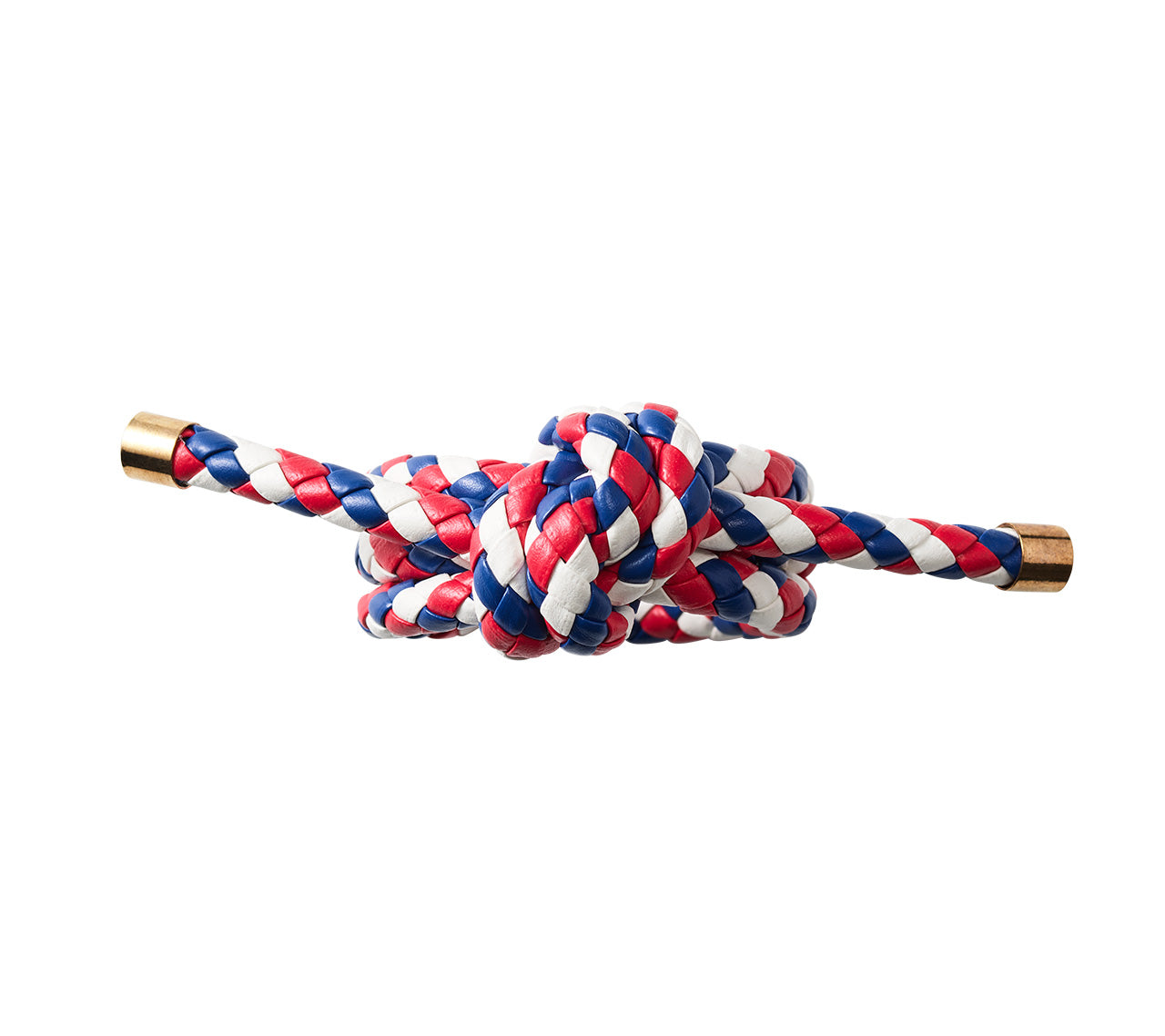 Rope Knot Napkin Ring in Red, White, Blue, Set of 4
