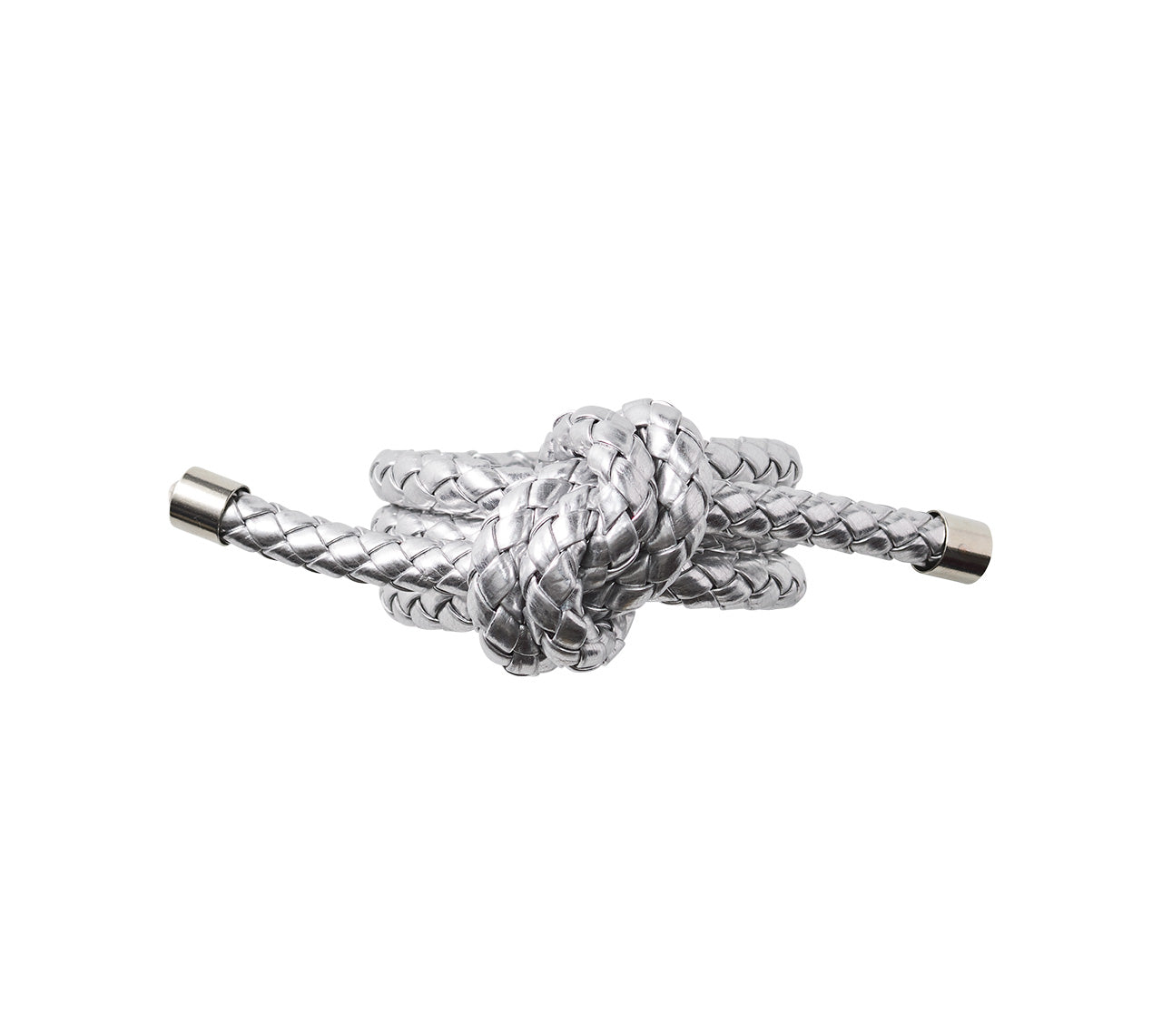 Rope Knot Napkin Ring in Silver, Set of 4