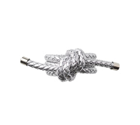 Rope Knot Napkin Ring in Silver, Set of 4