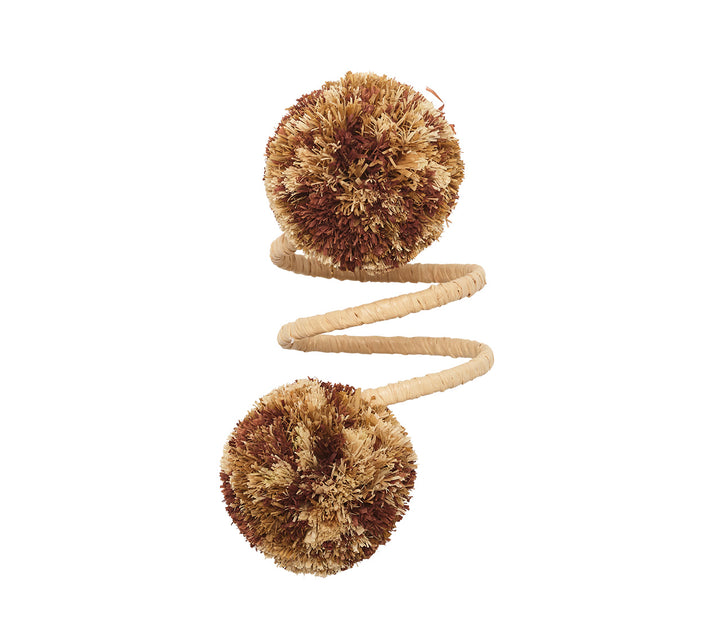 Casbah Napkin Ring in Natural & Brown, Set of 4