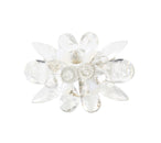 Spectra Napkin Ring in Clear & White, Set of 4 in a Gift Box
