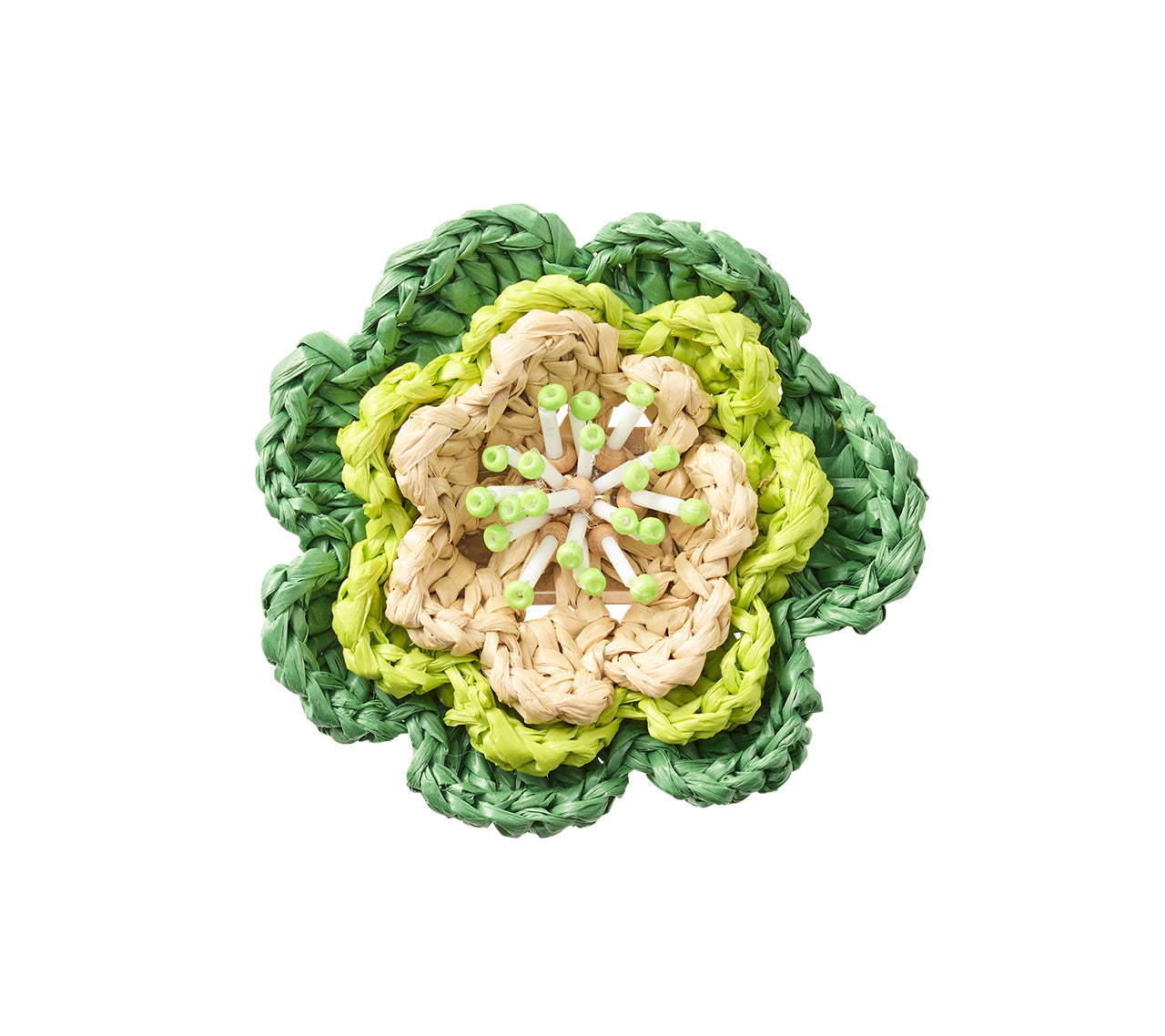 Pareo Napkin Ring in Lime & Green, Set of 4