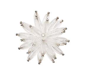 Constellation Napkin Ring in Silver & Crystal, Set of 4