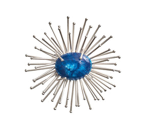 Kim Seybert Luxury Flare Napkin Ring in Cobalt & Silver