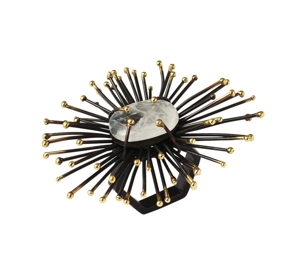 Kim Seybert, Inc.Flare Napkin Ring in Gold & Black, Set of 4Napkin Rings