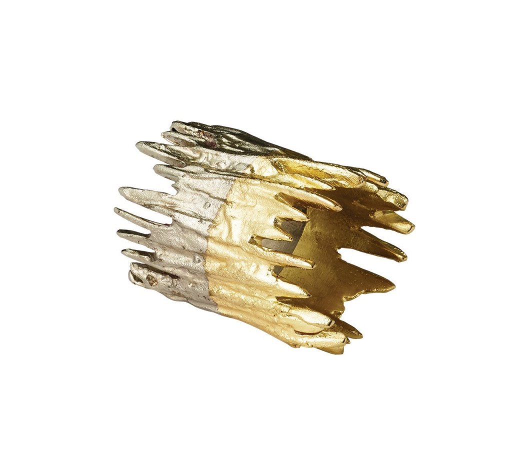 Kim Seybert, Inc.Patina Napkin Ring in Gold & Silver, Set of 4Napkin Rings