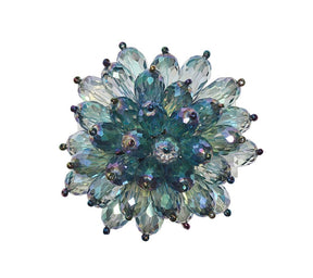 Kim Seybert, Inc.Zinnia Napkin Ring in Blue & Green, Set of 4Napkin Rings