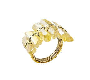 Kim Seybert, Inc.Radiant Napkin Ring in Yellow, Set of 4