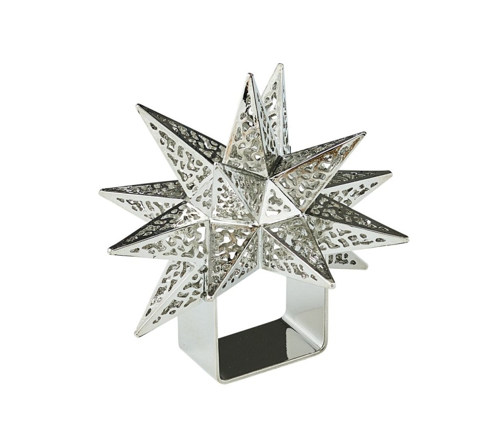 Kim Seybert, Inc.Stardust Napkin Ring in Silver, Set of 4