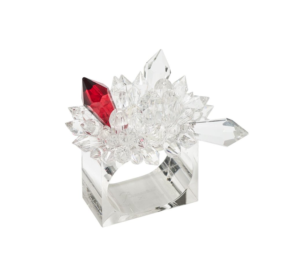 Kim Seybert, Inc.Zénith Napkin Ring in Crystal, Set of 4 in a Gift BoxNapkin Rings