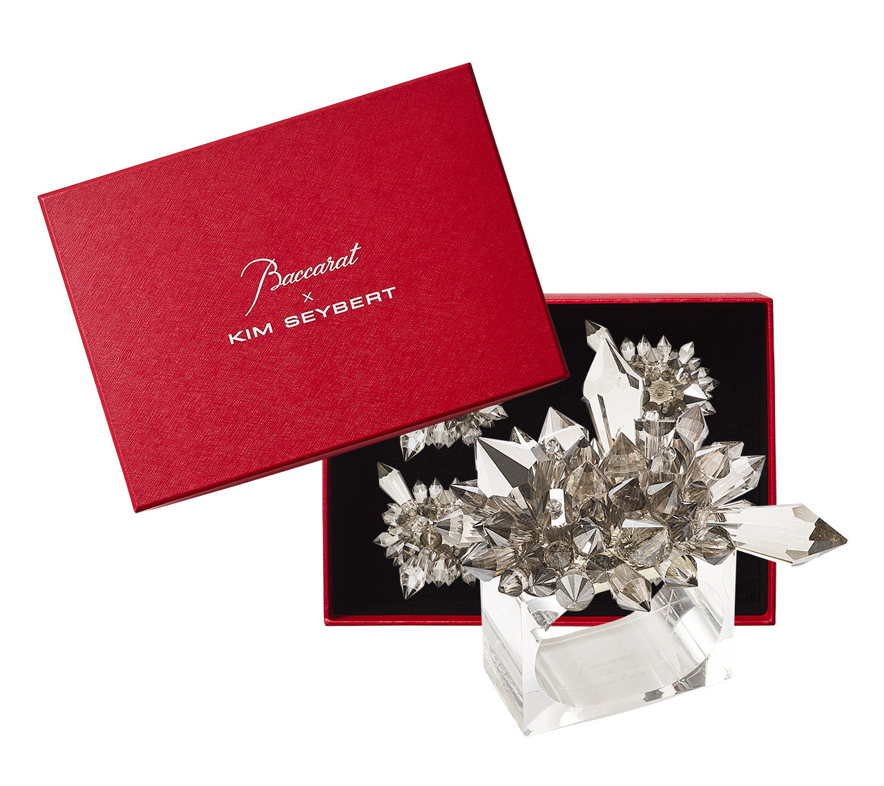 Kim Seybert Luxury Zenith Napkin Ring in Smoke in a Gift Box