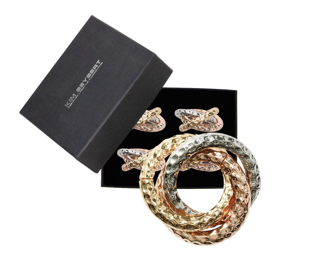 Kim Seybert, Inc.Trinity Napkin Ring in Multi, Set of 4 in a Gift BoxNapkin Rings