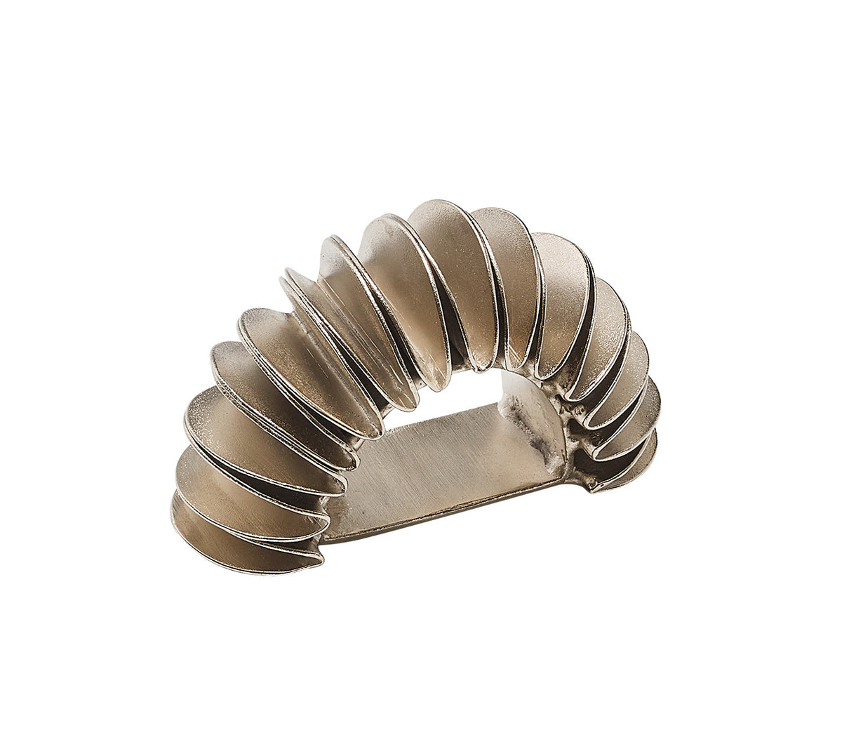 Kim Seybert Luxury Demilune Napkin Ring in Silver